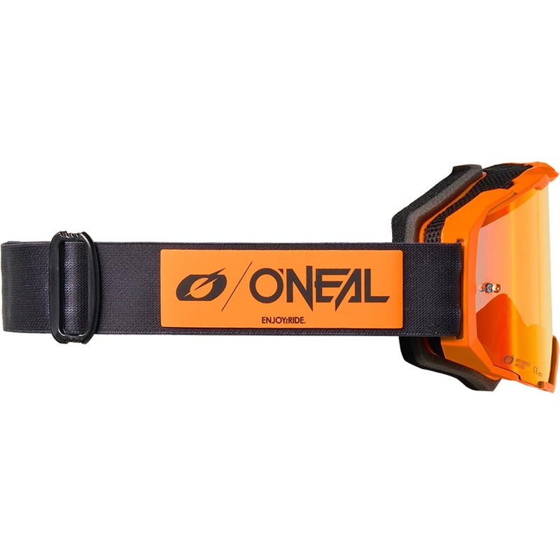 Motocross-briller O'Neal B-22 Core sort-orange med spejlrød plexiglas