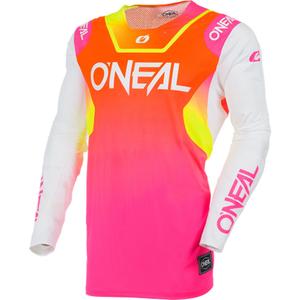 Motocross trøje O'Neal Prodigy Five Six V.27 hvid-neon