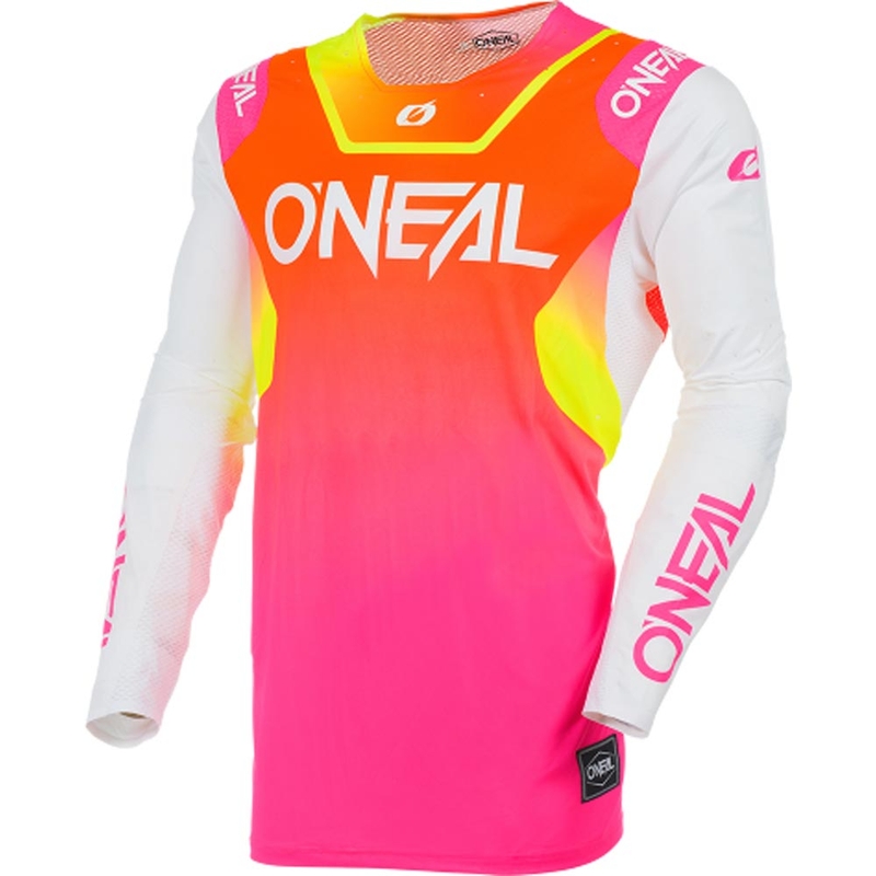 Motocross trøje O'Neal Prodigy Five Six V.27 hvid-neon