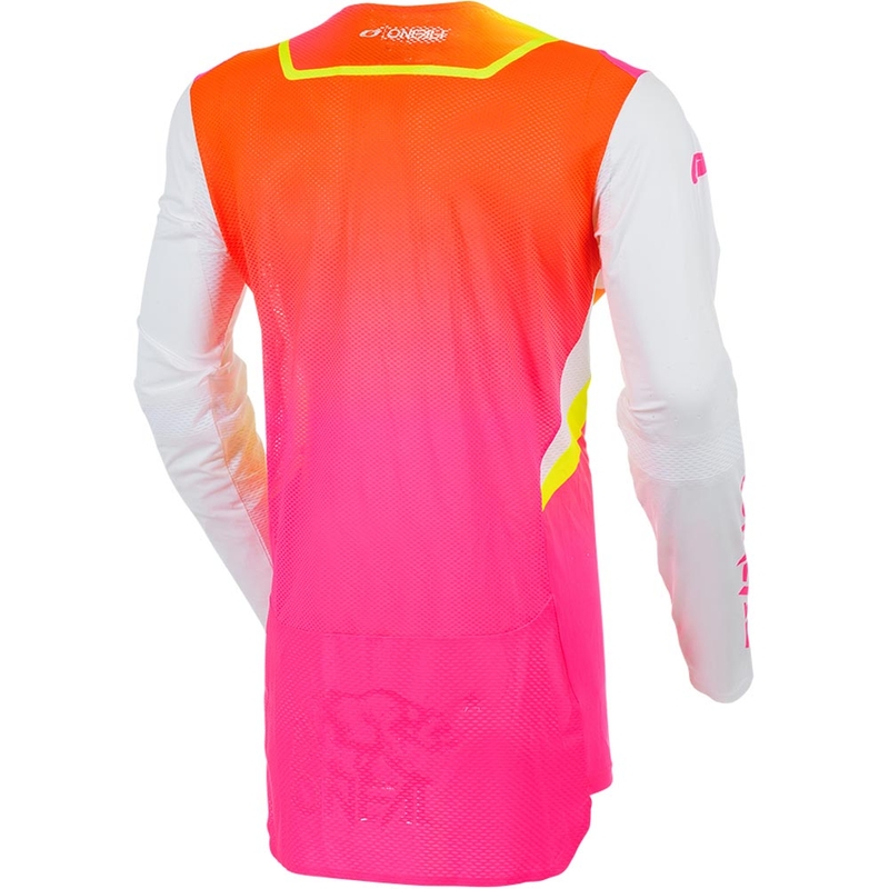 Motocross trøje O'Neal Prodigy Five Six V.27 hvid-neon