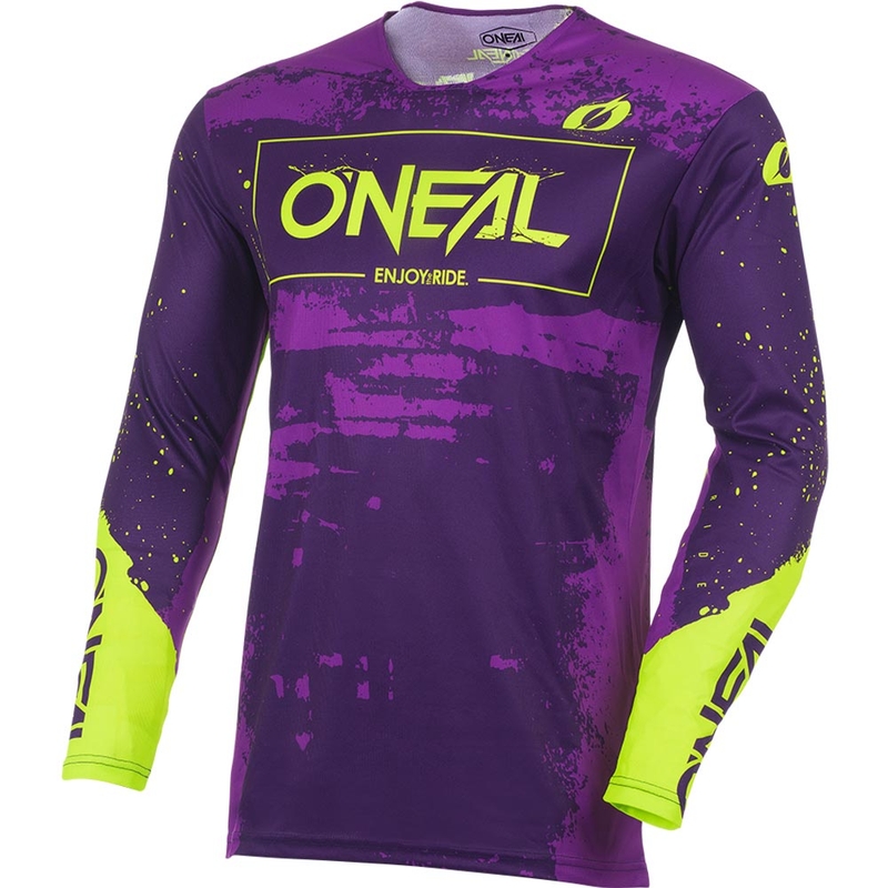 O'Neal Mayhem Paint Motocross-trøje Lilla-Neon Gul