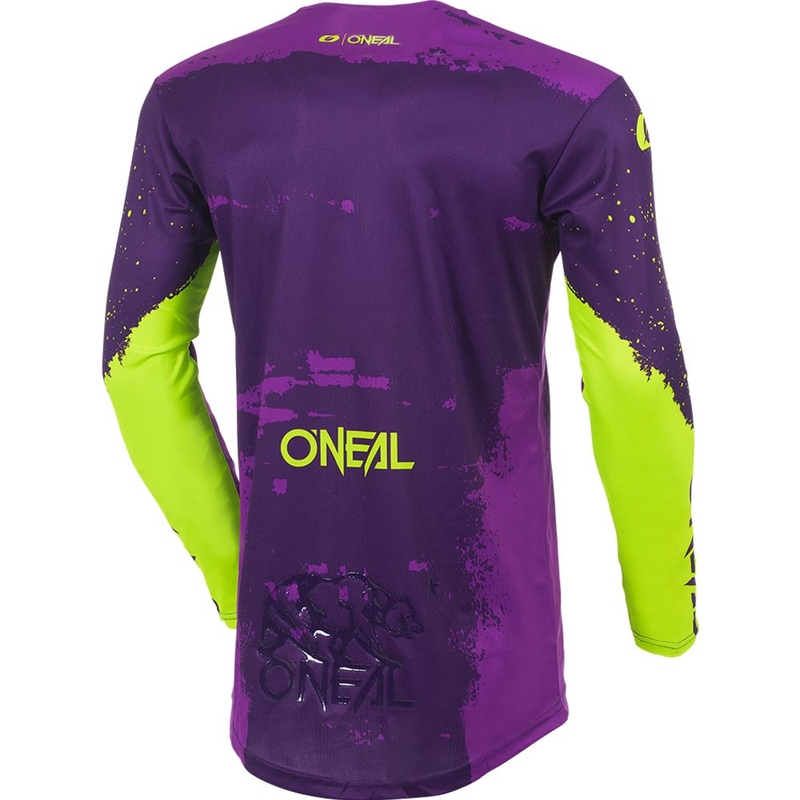O'Neal Mayhem Paint Motocross-trøje Lilla-Neon Gul