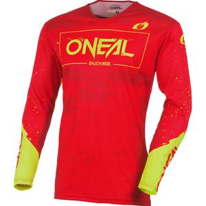 O'Neal Mayhem Paint rød-neon gul motocross trøje