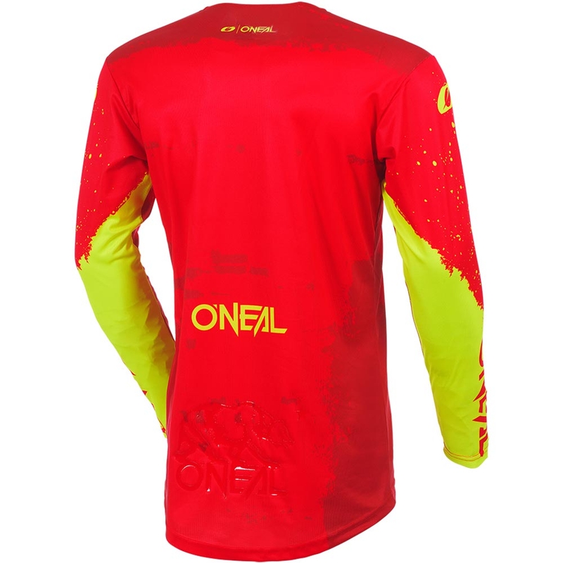 O'Neal Mayhem Paint rød-neon gul motocross trøje