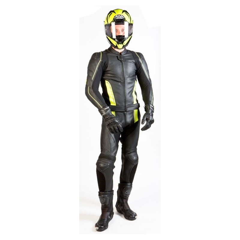 Kalhoty na motorku Ozone Volt černo-fluo žluté výprodej