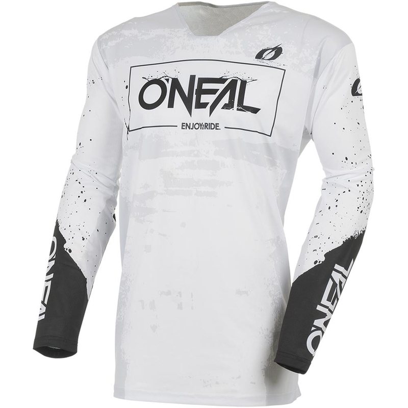 O'Neal Mayhem Paint motocross trøje hvid-sort