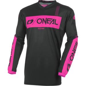 Dame motocross trøje O'Neal Element Racewear sort-pink
