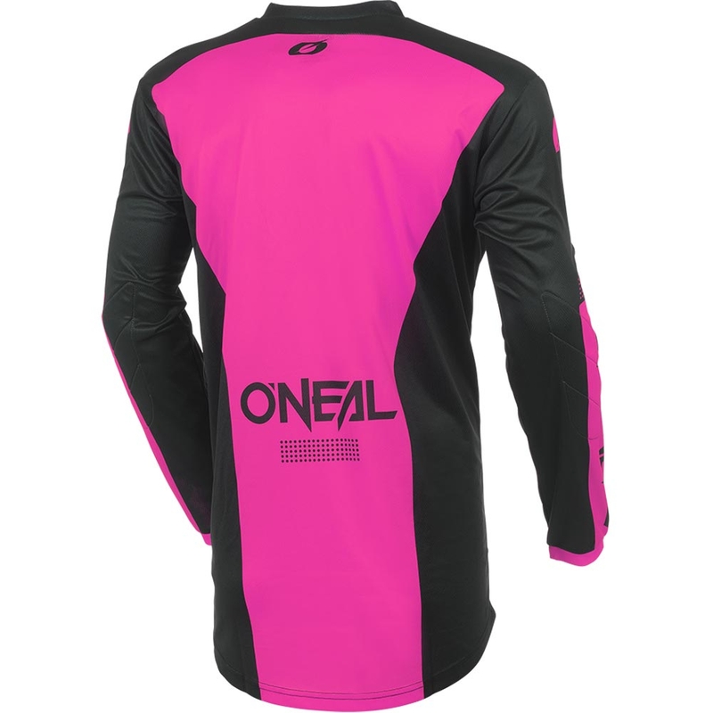 Dame motocross trøje O'Neal Element Racewear sort-pink