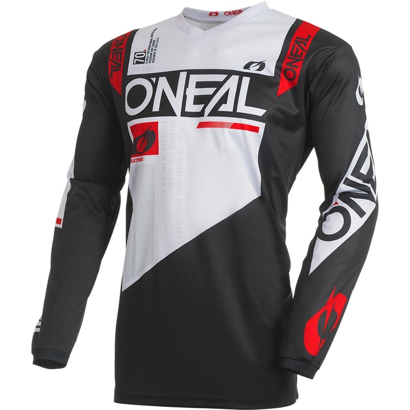 O'Neal Element Factor motocross trøje sort-hvid