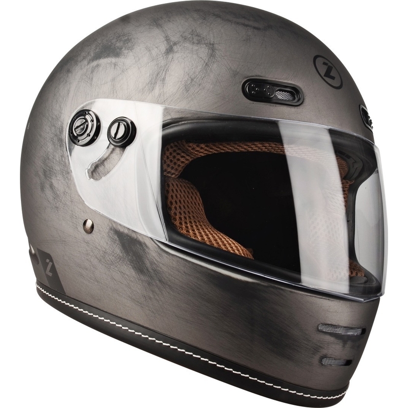 Integral motorcykelhjelm Lazer Oroshi Cafe Racer sort-brun udsalg