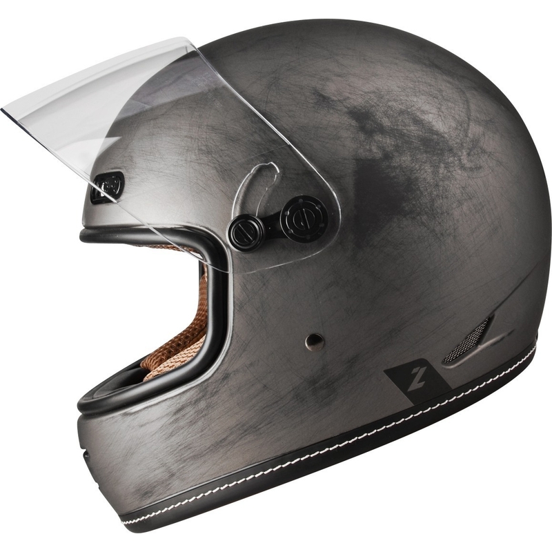 Integral motorcykelhjelm Lazer Oroshi Cafe Racer sort-brun udsalg