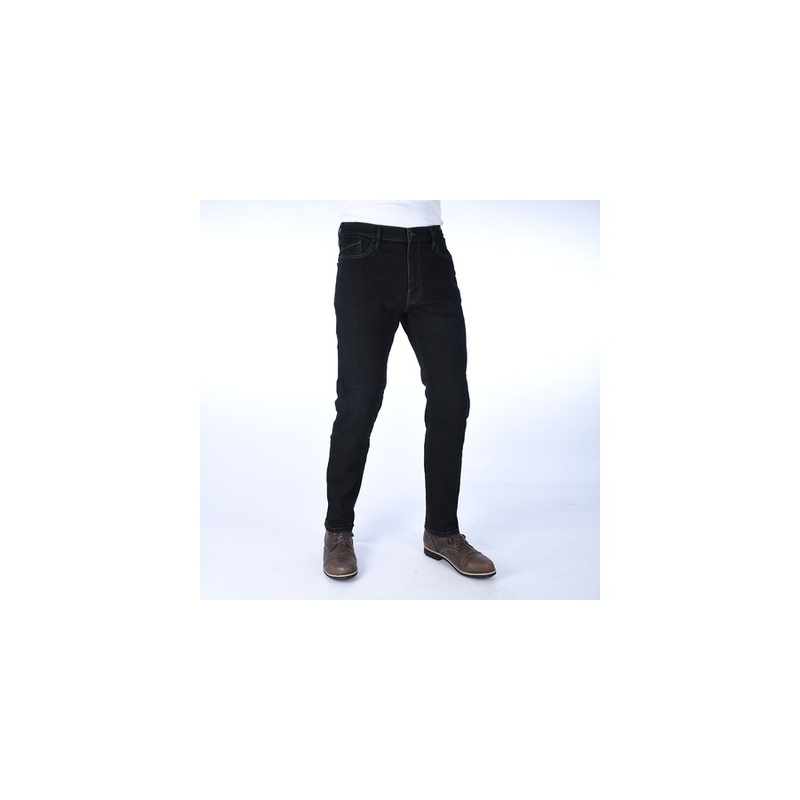 Zkrácené jeansy na motorku Oxford Original Approved Slim Fit černé (KOPIE)
