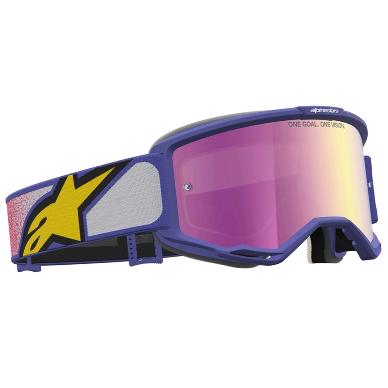 Alpinestars Vision 5 Drag motocrossbriller rød-lilla