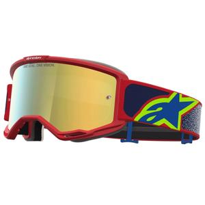 Alpinestars Vision 5 Drag motocrossbriller rød-blå-fluo gul