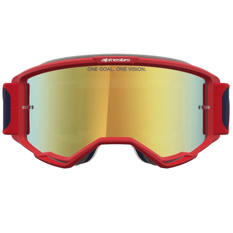 Alpinestars Vision 5 Drag motocrossbriller rød-blå-fluo gul