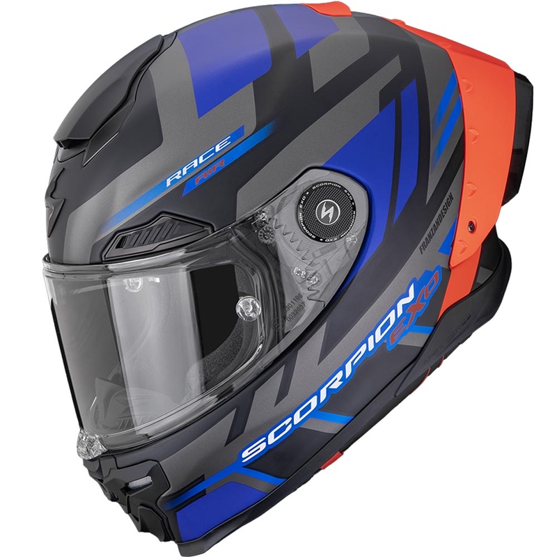 Scorpion EXO-RACE Air Carbon Fury integralhjelm, mat sort-grå-blå
