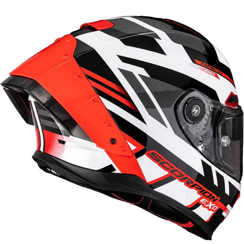 Scorpion EXO-RACE Air Carbon Fury integralhjelm hvid-sølv-rød