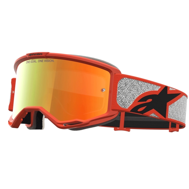 Alpinestars Vision 5 Rora sølv-orange motocrossbriller