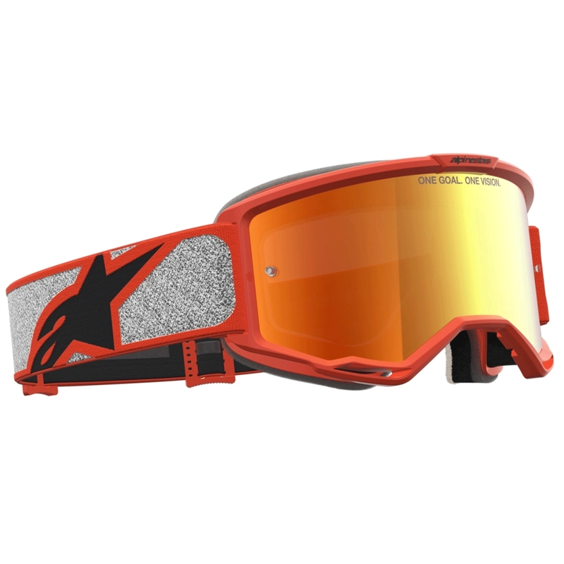 Alpinestars Vision 5 Rora sølv-orange motocrossbriller
