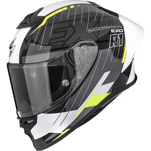 Scorpion EXO-R1 EVO II Air Surge integralhjelm sort-hvid-fluo gul