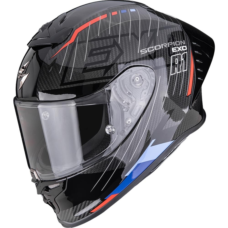 Scorpion EXO-R1 EVO II Air Surge integralhjelm sort-blå-rød