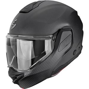 Scorpion EXO-TECH II Carbon Solid flip-up motorcykelhjelm, matsort
