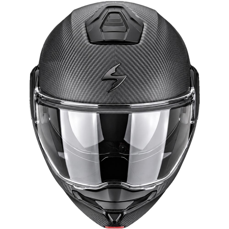 Scorpion EXO-TECH II Carbon Solid flip-up motorcykelhjelm, matsort