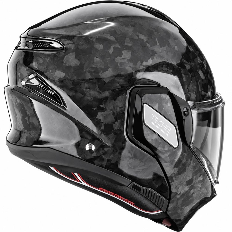 Scorpion EXO-TECH II Onyx Carbon flip-up motorcykelhjelm, sort