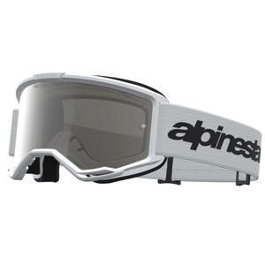 Alpinestars Vision 3 Wordmark motocrossbriller hvid-sort