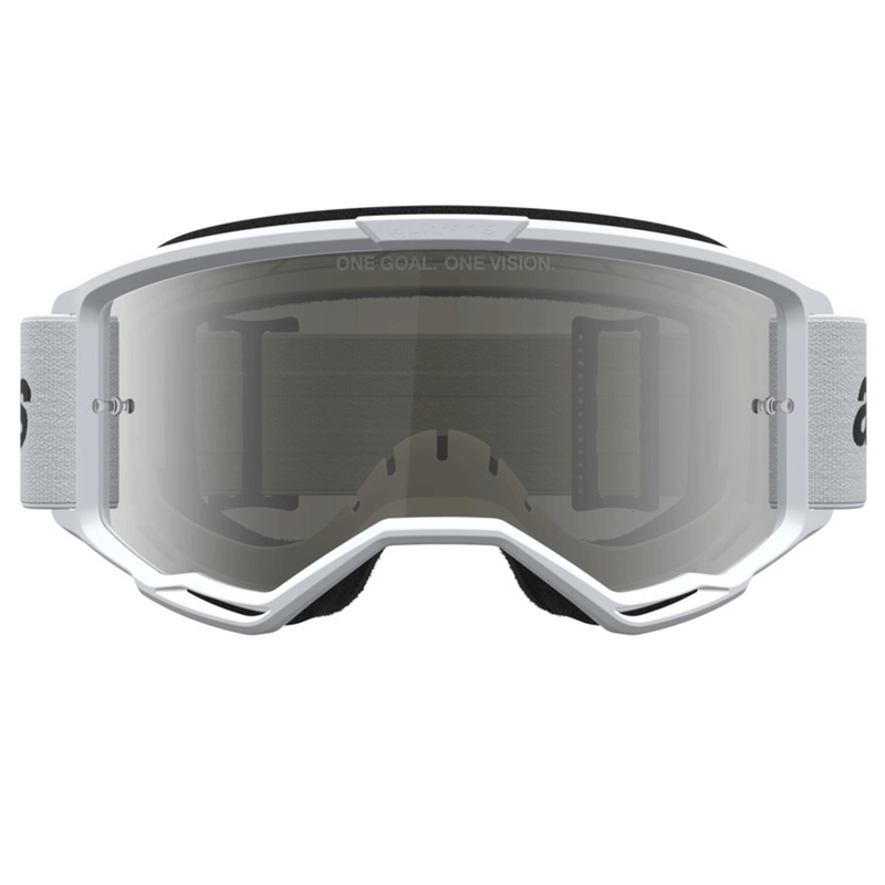 Alpinestars Vision 3 Wordmark motocrossbriller hvid-sort