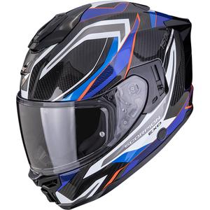 Scorpion EXO-1500 Carbon Air Hydro fullface motorcykelhjelm sort-hvid-blå
