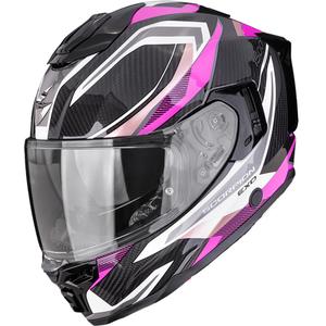 Scorpion EXO-1500 Carbon Air Hydro integralhjelm, sort-hvid-pink