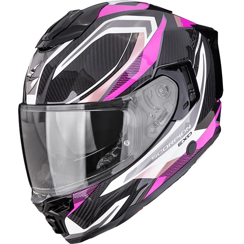 Scorpion EXO-1500 Carbon Air Hydro integralhjelm, sort-hvid-pink
