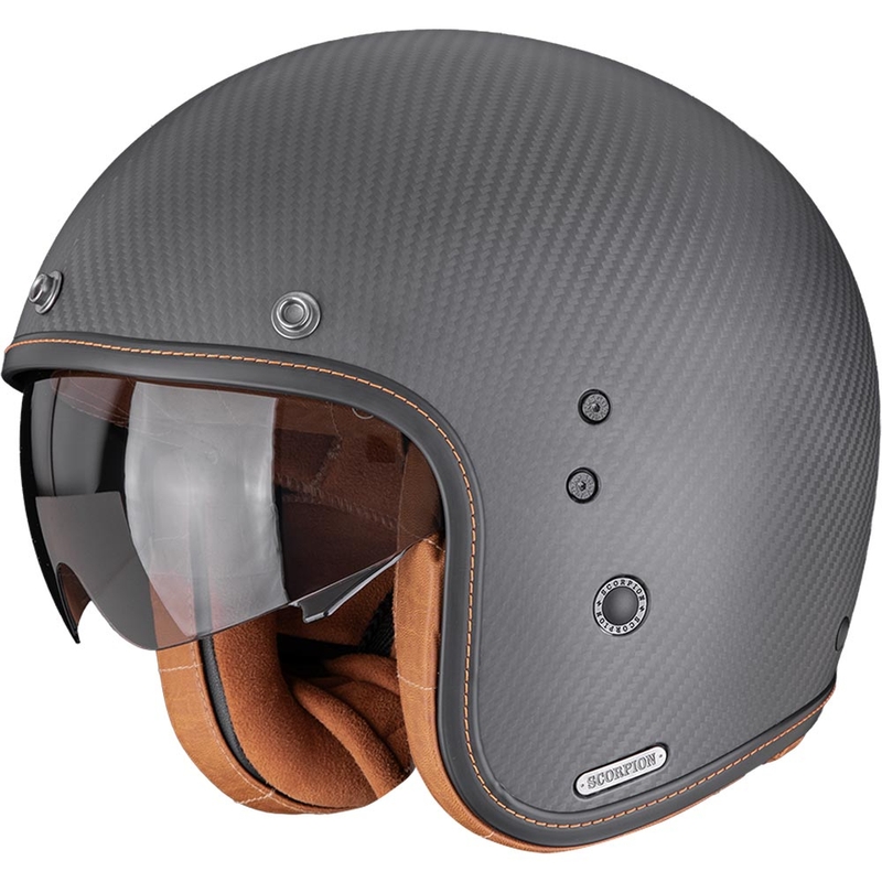 Scorpion Belfast II Carbon Solid Åben Motorcykelhjelm, Matsort
