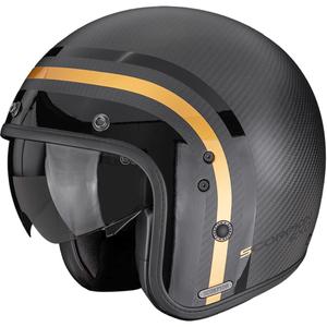 Scorpion Belfast II Carbon Regal Åben Motorcykelhjelm, Mat Sort/Guld