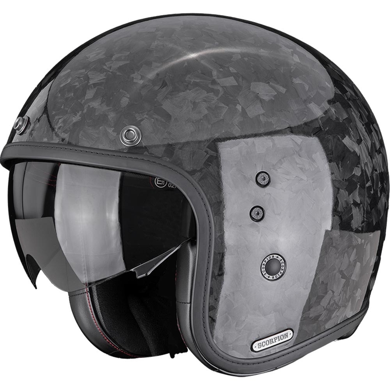 Scorpion Belfast II Carbon Onyx Åben Motorcykelhjelm, Sort