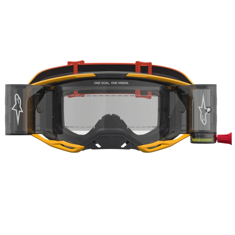 Crossbriller Alpinestars Vision 8 Amber Roll-Off, Gul-Rød-Sort