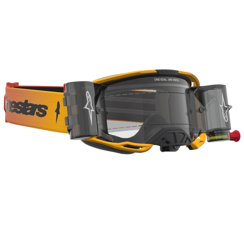 Crossbriller Alpinestars Vision 8 Amber Roll-Off, Gul-Rød-Sort