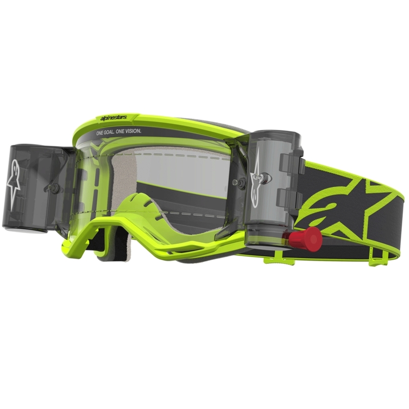 Crossbriller Alpinestars Vision 5 Rora Roll-Off, Fluo Gul/Sort