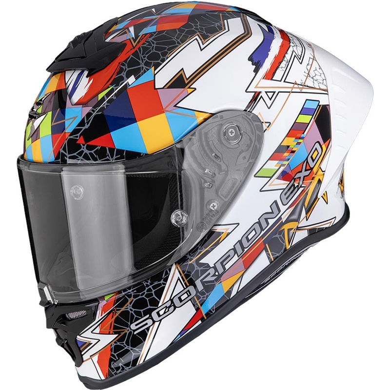Scorpion EXO-R1 EVO II Air Pouls integralhjelm, hvid/flerfarvet