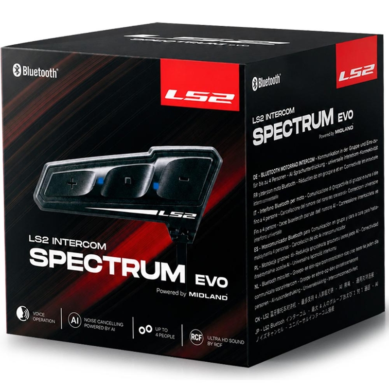 Bluetooth-intercom LS2 Spectrum EVO sort