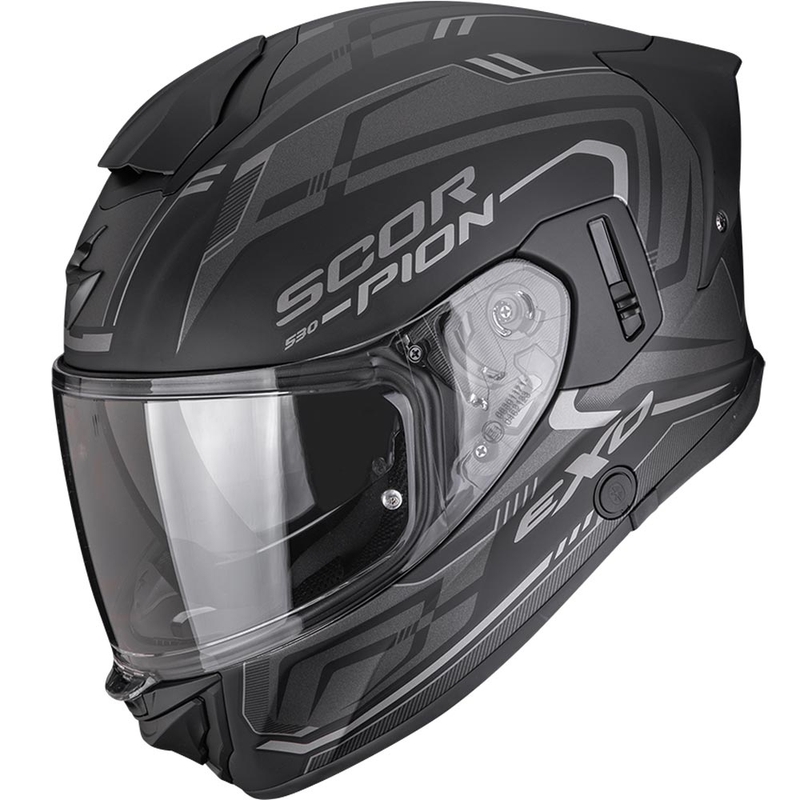 Scorpion EXO-530 Air Slope fullface motorcykelhjelm, mat sort-sølv