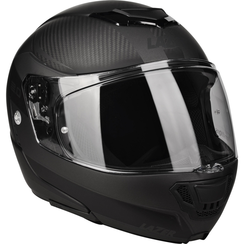 Lazer Monaco Evo 2.0 Black Matte Flip-up motorcykelhjelm udsalg