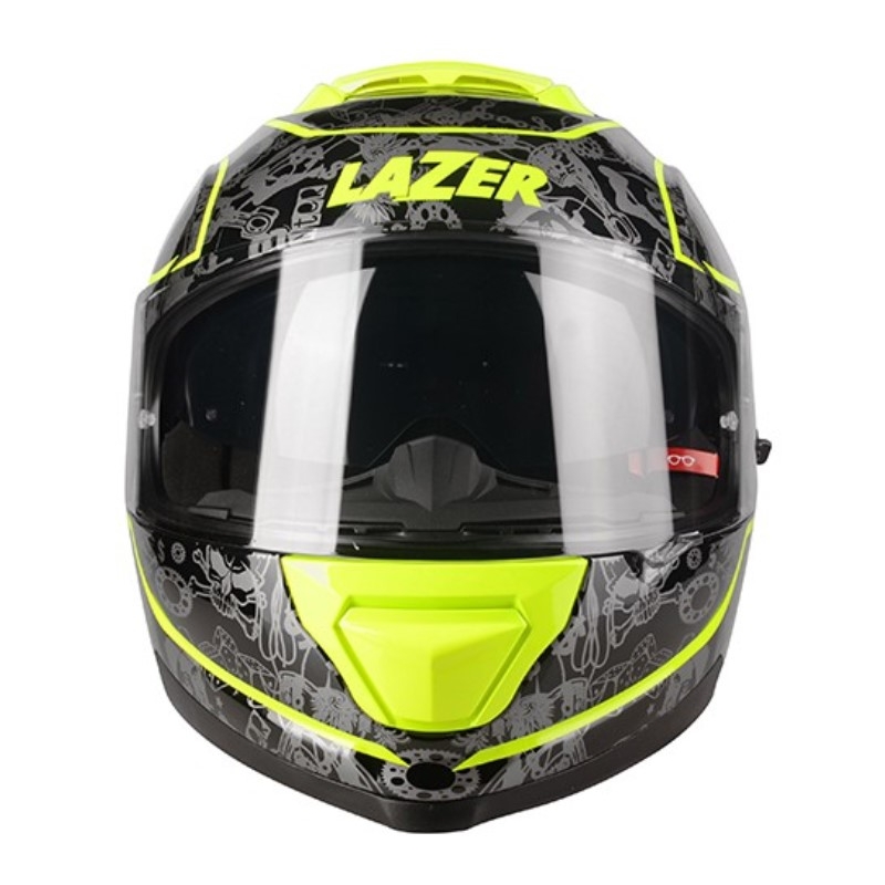 Lazer Rafale SR $13 Original sort-grå-fluogul integreret motorcykelhjelm udsalg