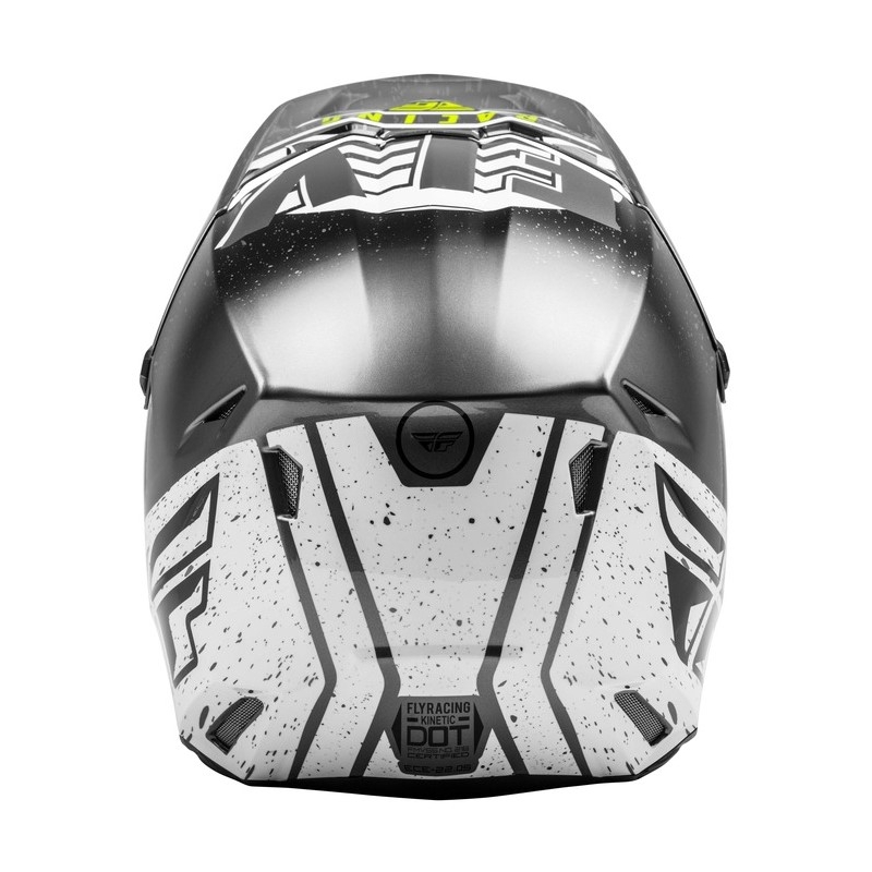 Motokrosová přilba FLY Racing Kinetic K120 černo-bílo-fluo žlutá