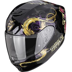 Scorpion EXO-391 Mumia fullface motorcykelhjelm sort kamæleon