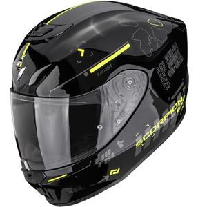 Scorpion EXO-391 Iron fullface motorcykelhjelm sort-fluo gul