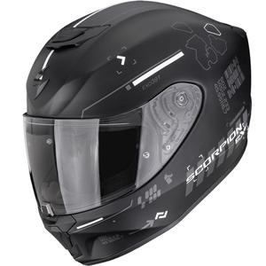 Scorpion EXO-391 Iron fullface motorcykelhjelm, mat sort-sølv