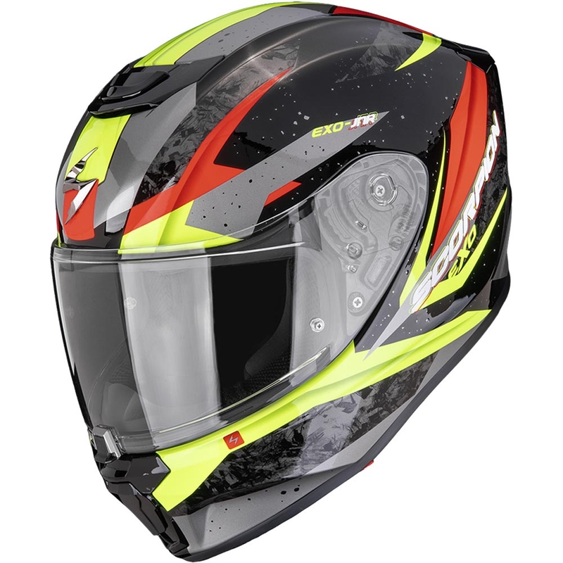 Scorpion EXO-JNR Air Tako børnemotorcykelhjelm sort-fluo gul-rød
