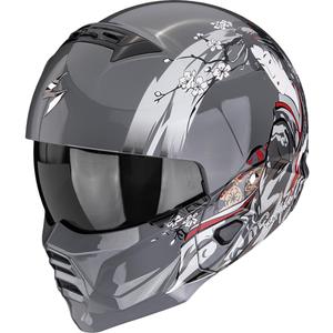 Modulær motorcykelhjelm Scorpion EXO-COMBAT II Demure sølv